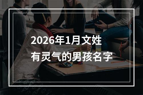2026年1月文姓有灵气的男孩名字