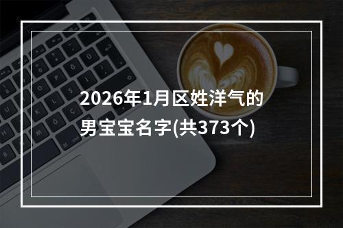 2026年1月区姓洋气的男宝宝名字(共373个)