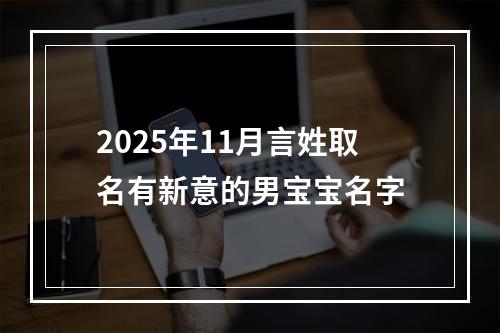 2025年11月言姓取名有新意的男宝宝名字
