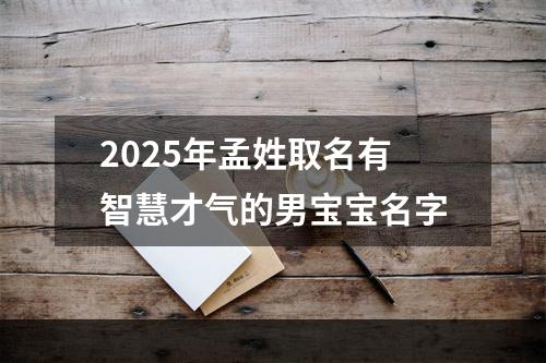 2025年孟姓取名有智慧才气的男宝宝名字