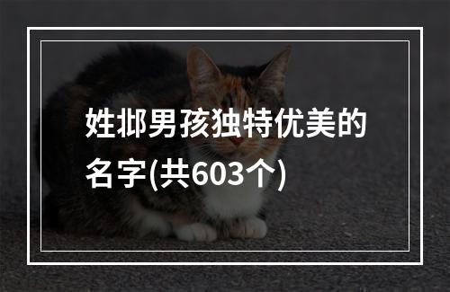姓邶男孩独特优美的名字(共603个)