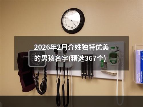2026年2月介姓独特优美的男孩名字(精选367个)