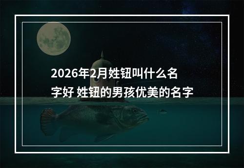 2026年2月姓钮叫什么名字好 姓钮的男孩优美的名字
