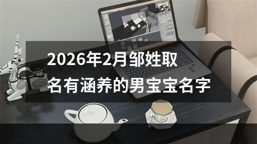 2026年2月邹姓取名有涵养的男宝宝名字