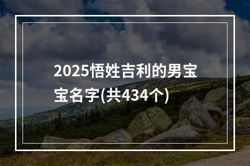 2025悟姓吉利的男宝宝名字(共434个)