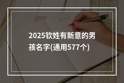 2025钦姓有新意的男孩名字(通用577个)