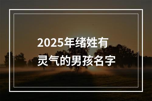 2025年绪姓有灵气的男孩名字