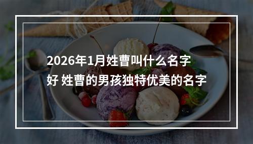 2026年1月姓曹叫什么名字好 姓曹的男孩独特优美的名字
