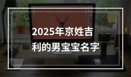 2025年京姓吉利的男宝宝名字