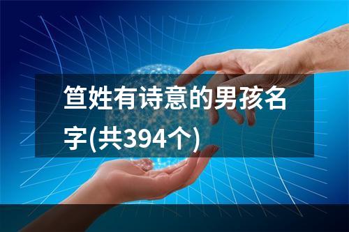 笪姓有诗意的男孩名字(共394个)