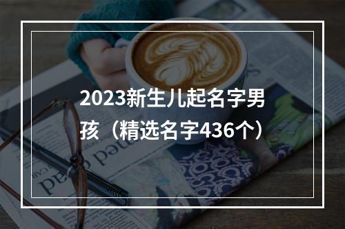 2023新生儿起名字男孩（精选名字436个）