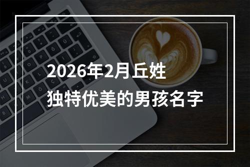2026年2月丘姓独特优美的男孩名字