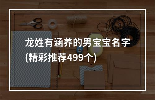 龙姓有涵养的男宝宝名字(精彩推荐499个)