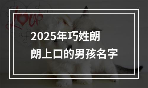 2025年巧姓朗朗上口的男孩名字
