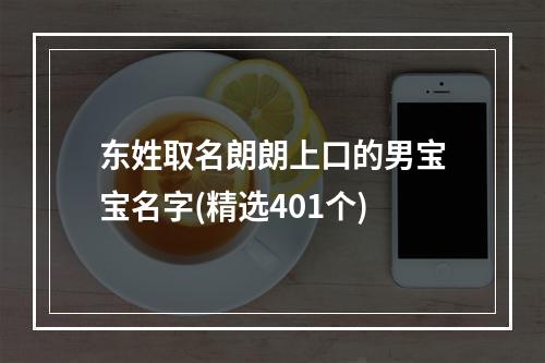 东姓取名朗朗上口的男宝宝名字(精选401个)