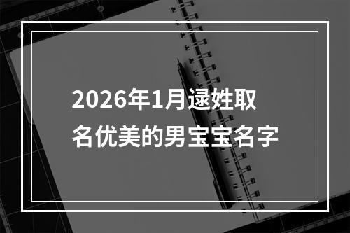 2026年1月逯姓取名优美的男宝宝名字