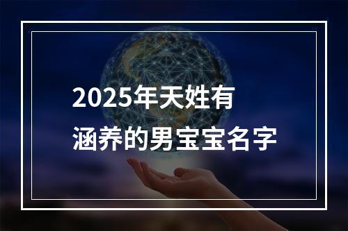 2025年天姓有涵养的男宝宝名字