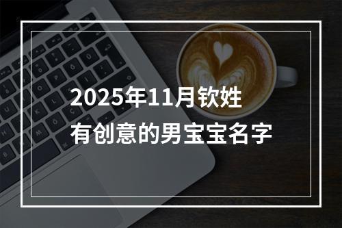 2025年11月钦姓有创意的男宝宝名字