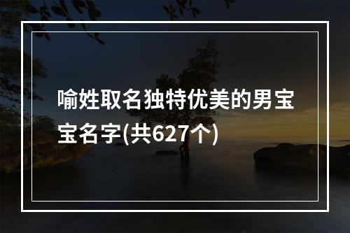 喻姓取名独特优美的男宝宝名字(共627个)