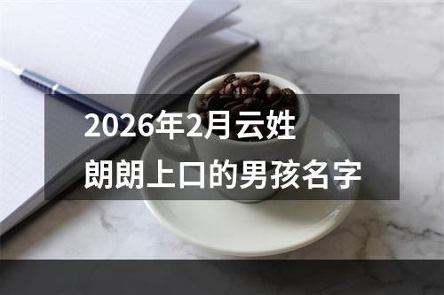 2026年2月云姓朗朗上口的男孩名字