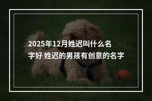 2025年12月姓迟叫什么名字好 姓迟的男孩有创意的名字