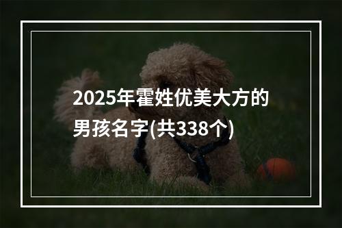 2025年霍姓优美大方的男孩名字(共338个)