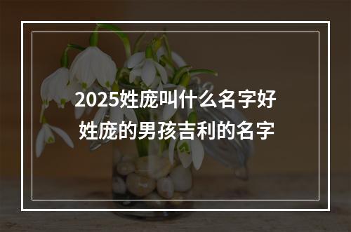 2025姓庞叫什么名字好 姓庞的男孩吉利的名字