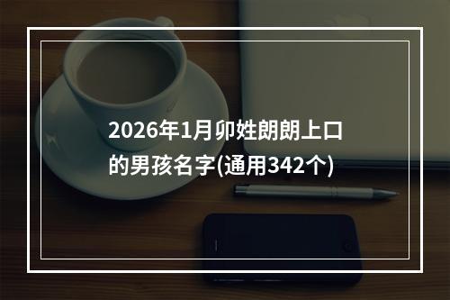 2026年1月卯姓朗朗上口的男孩名字(通用342个)