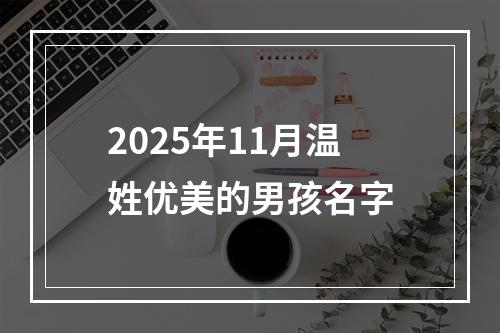 2025年11月温姓优美的男孩名字