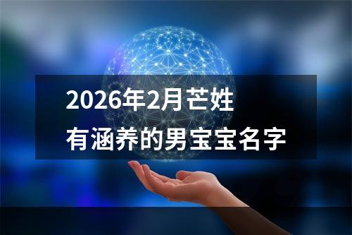 2026年2月芒姓有涵养的男宝宝名字