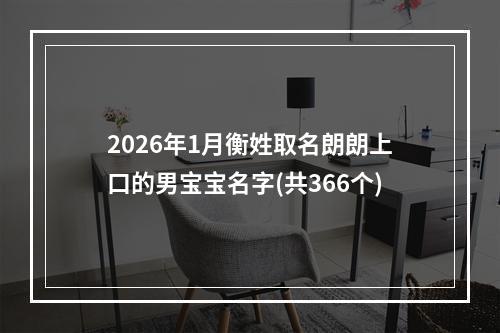 2026年1月衡姓取名朗朗上口的男宝宝名字(共366个)