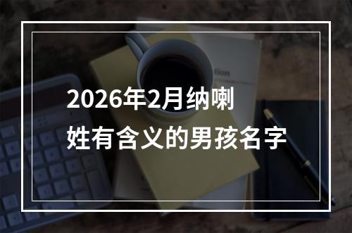 2026年2月纳喇姓有含义的男孩名字