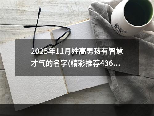 2025年11月姓高男孩有智慧才气的名字(精彩推荐436个)