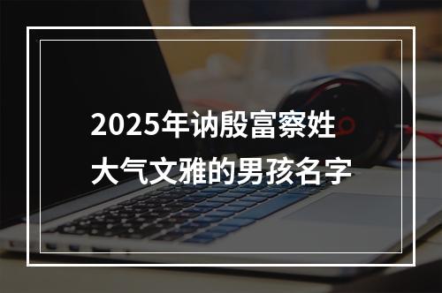 2025年讷殷富察姓大气文雅的男孩名字