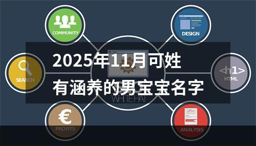 2025年11月可姓有涵养的男宝宝名字