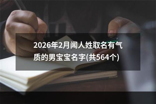 2026年2月闻人姓取名有气质的男宝宝名字(共564个)