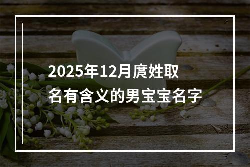 2025年12月庹姓取名有含义的男宝宝名字
