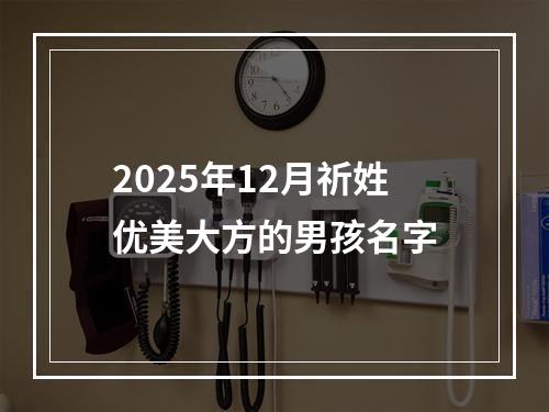 2025年12月祈姓优美大方的男孩名字