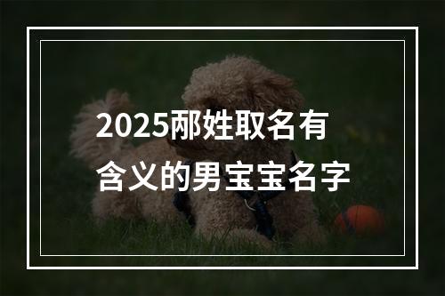2025邴姓取名有含义的男宝宝名字