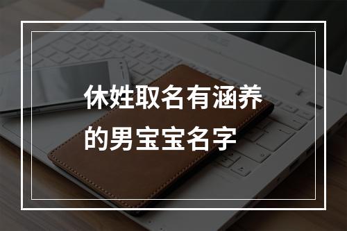 休姓取名有涵养的男宝宝名字