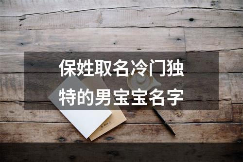 保姓取名冷门独特的男宝宝名字