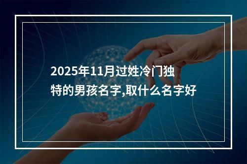 2025年11月过姓冷门独特的男孩名字,取什么名字好