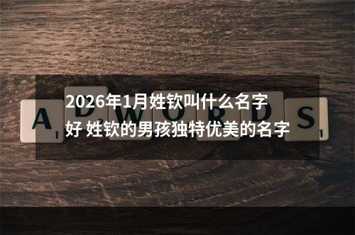 2026年1月姓钦叫什么名字好 姓钦的男孩独特优美的名字