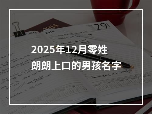 2025年12月零姓朗朗上口的男孩名字