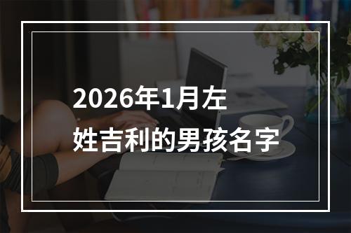 2026年1月左姓吉利的男孩名字