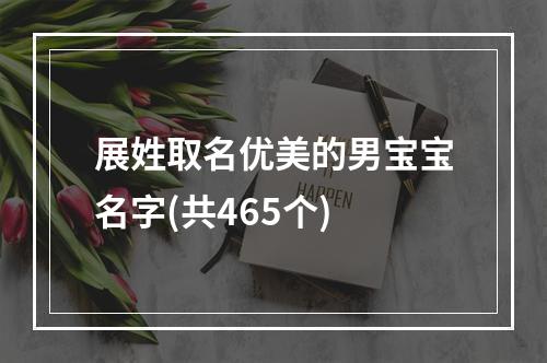 展姓取名优美的男宝宝名字(共465个)