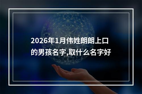 2026年1月伟姓朗朗上口的男孩名字,取什么名字好