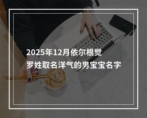 2025年12月依尔根觉罗姓取名洋气的男宝宝名字