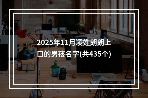 2025年11月凌姓朗朗上口的男孩名字(共435个)