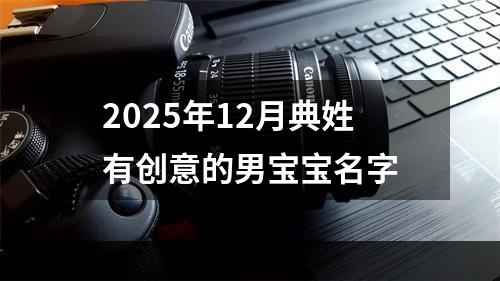 2025年12月典姓有创意的男宝宝名字